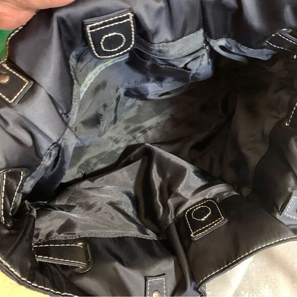 Large Kenneth Cole Nylon Handbag Shoulder Bag Black Gorgeous - Picture 5 of 5